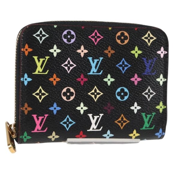 LOUIS VUITTON Monogram Multicolor Zippy Coin Purse Black - Picture 1 of 16